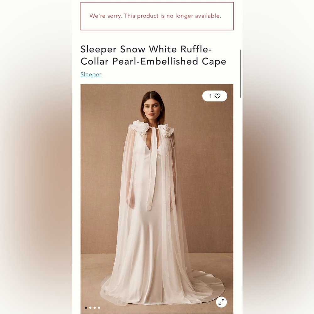 DO NOT BUY. ISO Snow White Sleeper Cape! Please let me know if you are selling